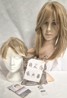 2 New Wigs & New Non Heat Hair Curler