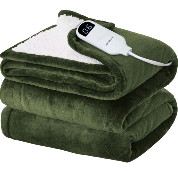 New | Bedsure Electric Blanket | Colour: Olive Green | * Retails For $67.99 *