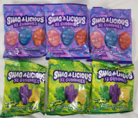 New - SHAQ -A- Licious XL Gummies , 6-Packs . Best By 08/2025 & 11/2025