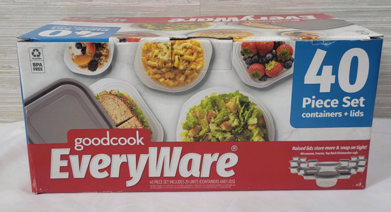 New - Goodcook EveryWare 40pc. Plastic Containers & Lids Set .