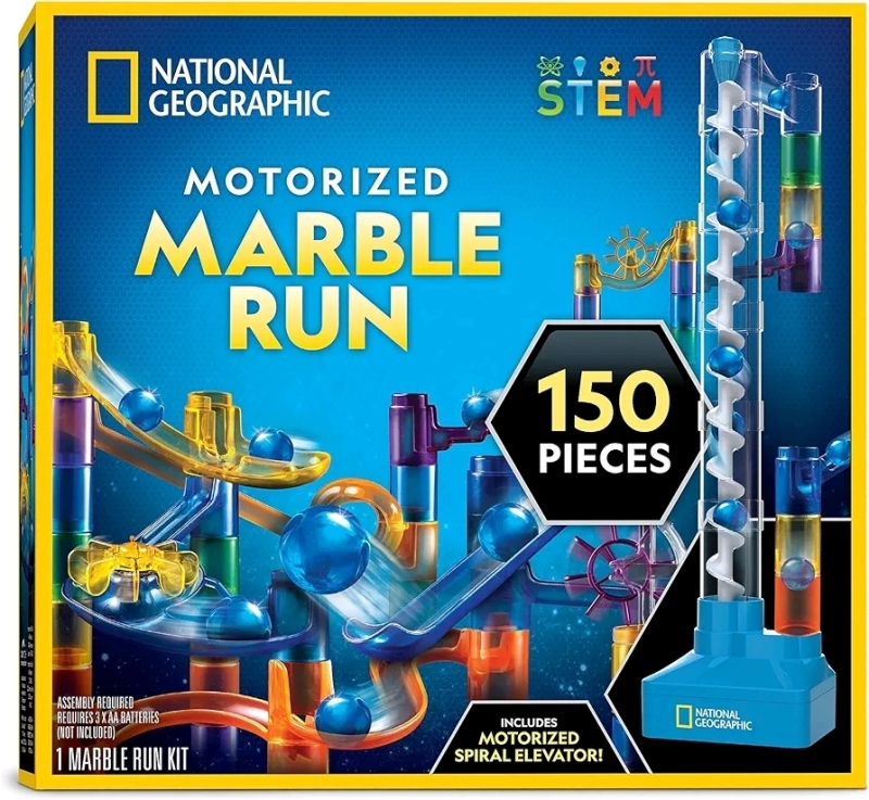 New National Geographic Motorized Marble Run. 150 Peices. Retails for over $75