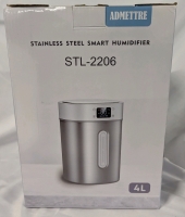 New Stainless Steel Smart Humidifier. 4L Capacity. Powers On