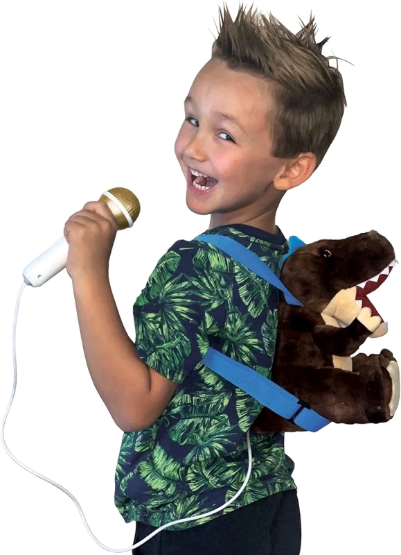 New Singing Machine Portable Karaoke Machine for Kids - Lil Rex. Approximately 8" Tall