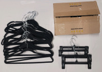 New - Hanger Central 20 Velvet Hangers & 30 - 10" Pant/Skirt Hangers