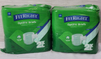 New - 2-Packs FitRight OptIFit Briefs Ultra , 2XL . 20 Per Pack , 40 Total