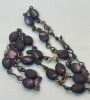 Vintage Purple Rhinestone Earrings Fabulous Necklace Amethyst Studs - 6