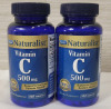 New , Sealed - Rexall Naturalist Vitamin C 500mg Tablets , 100 per Bottle , 2-Bottles & Rexall Naturalist Melatonin 300 mcg Tablets , 75 Tablets . All Bottles Expire 2026 - 2