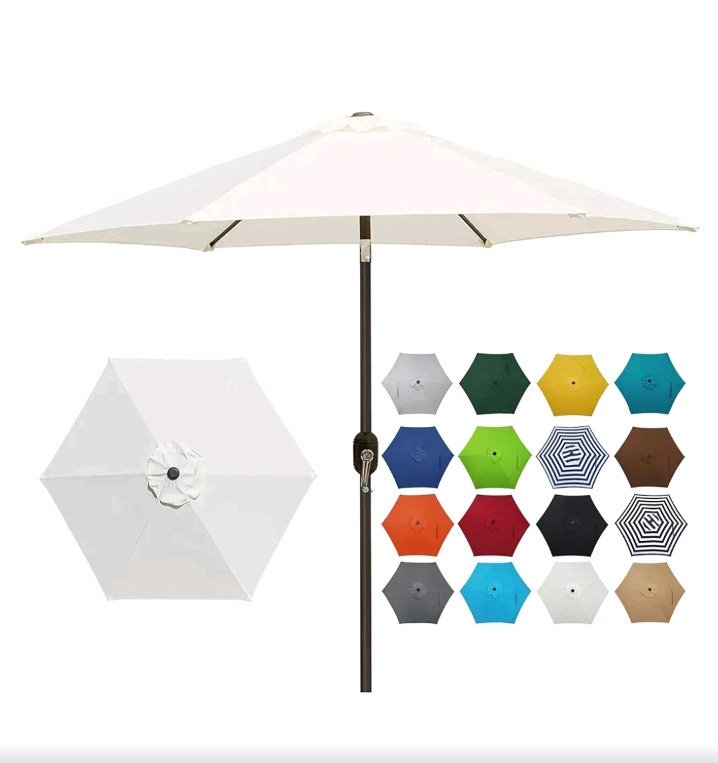 New | Blissun 7.5ft Patio Umbrella W/ Push Button Tilt Crank | * Retails For $121.30 *