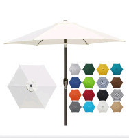 New | Blissun 7.5ft Patio Umbrella W/ Push Button Tilt Crank | * Retails For $121.30 *