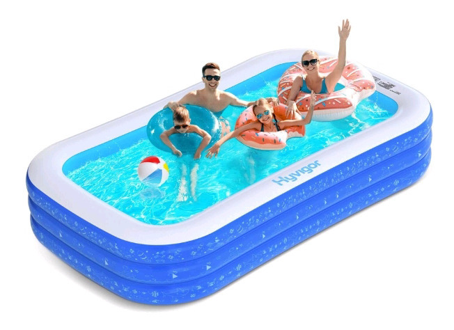 New | Hyvigor 3m Inflatable Swimming Pool For Kids / Family Fun | Comes W/ Carry Bag | Model #Hy-P2 * Retails For $100+ *