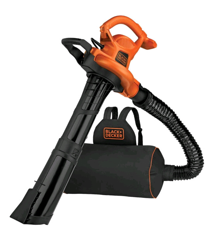 New | BLACK+DECKER Corded 3 in 1 Vacpack 12 Amp Leaf Blower, Vacuum, and Mulcher | * Retails For $99.00 *