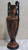 Home Decor Black & Orange Metal Vase . Measures 17.5" tall - 2