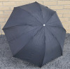 Black Umbrella With Hard Plastic Curved Handle For Hanging | Extends 25" Long
