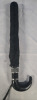 Black Umbrella With Hard Plastic Curved Handle For Hanging | Extends 25" Long - 4