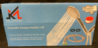 New Kingunza Mikubu Luxury Handheld Shower Head w 8&rdquo; Spray 11&rdquo; L x 5&rdquo; w x 1&rdquo;tall