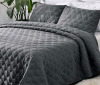 New Litanika 3-pc Grey Oversized King Quilt Set Bedspread , measures 120"&times;120" . Lightweight Comforter Coverlets Bedding Cover Bed Decor All Season .Super King - 1 Quilt, 2 Pillowcases