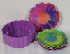 Andy Warhol Pop Art Melamine 4pc Colourful Flower Dessert Salad Plates w/Storage Container - 2