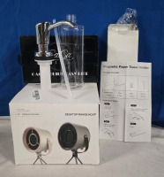3 New | Portable Desktop Range Hood, Cleans Oil Fumes | Gagal Life 7" Tall Plastic Transparent Soap Dispenser | & Metal Magnetic Paper Towel Holder