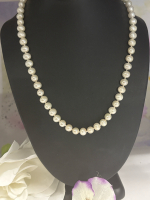 Fresh Water Pearls 925 Sterling Silver Clasp Knotted Lusterous Stand
