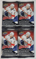 2022 - 23 Upper Deck MVP NHL Hockey Trading Card Packs . Four (4) Sealed Packs