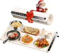 New Open Box LNNIW Food Warming Mat. 24" x 14.8". Food, ribbon and Santa not included.