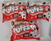 New - 3-Packs Stuff Puffs Filled Marshmallows Peppermint Milk Chocolate . Best Before 07/23/2025