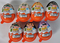 New - 7 Kinder Joy Eggs with Glow in the Dark Toy! . Best By March / 02 / 2025