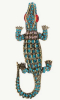 Sparkling Rhinestone Crocodile Brooch