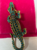 Sparkling Rhinestone Crocodile Brooch - 4