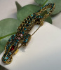 Sparkling Rhinestone Crocodile Brooch - 6
