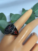 New Temple Knight Red Cross Shield Ring 18K Gold Plated Titanium Steel Size 10 - 2