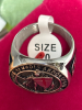 New Temple Knight Red Cross Shield Ring 18K Gold Plated Titanium Steel Size 10 - 4