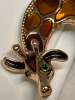 Cute Giraffe Shaped Brooch Enamel Green Rhinestone Eyes - 4