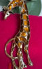 Cute Giraffe Shaped Brooch Enamel Green Rhinestone Eyes - 6