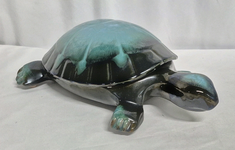 Gorgeous Blue Mountain Pottery Turtle Figure - 12" Long