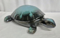 Gorgeous Blue Mountain Pottery Turtle Figure - 12" Long
