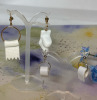 Two Pairs Toilet Paper Asymmetrical Earrings Quirky & Bold Pierced Earrings