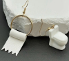 Two Pairs Toilet Paper Asymmetrical Earrings Quirky & Bold Pierced Earrings - 4