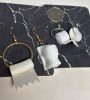 Two Pairs Toilet Paper Asymmetrical Earrings Quirky & Bold Pierced Earrings - 6