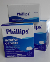 3 new 24 caplet box PHILLIPS' Laxative Caplets Sealed boxes