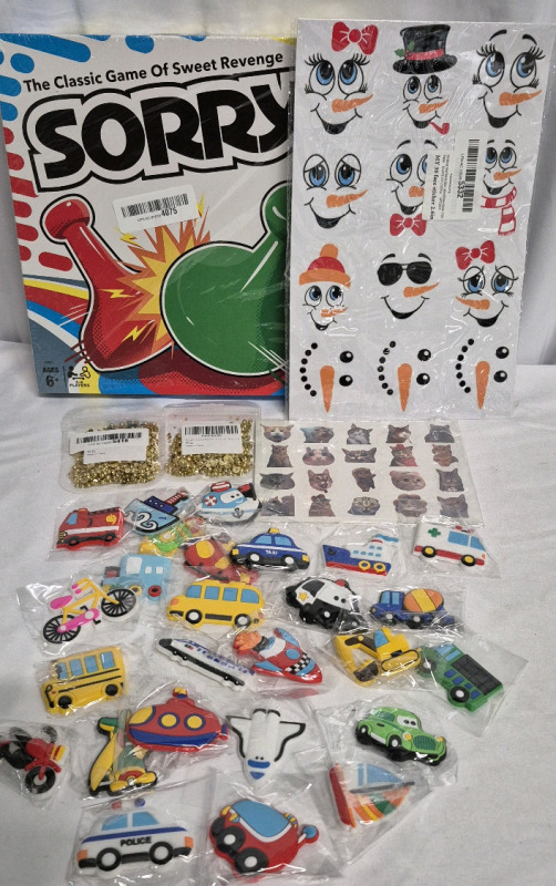 New Kids Game & Craft Lot - Sorry Board Game, Magnets ++