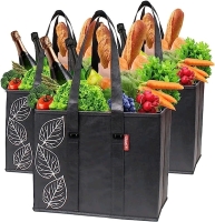 3 New PlanetE Large Collapsible Shopping Bags ( 13 x 11 x 10" Each)