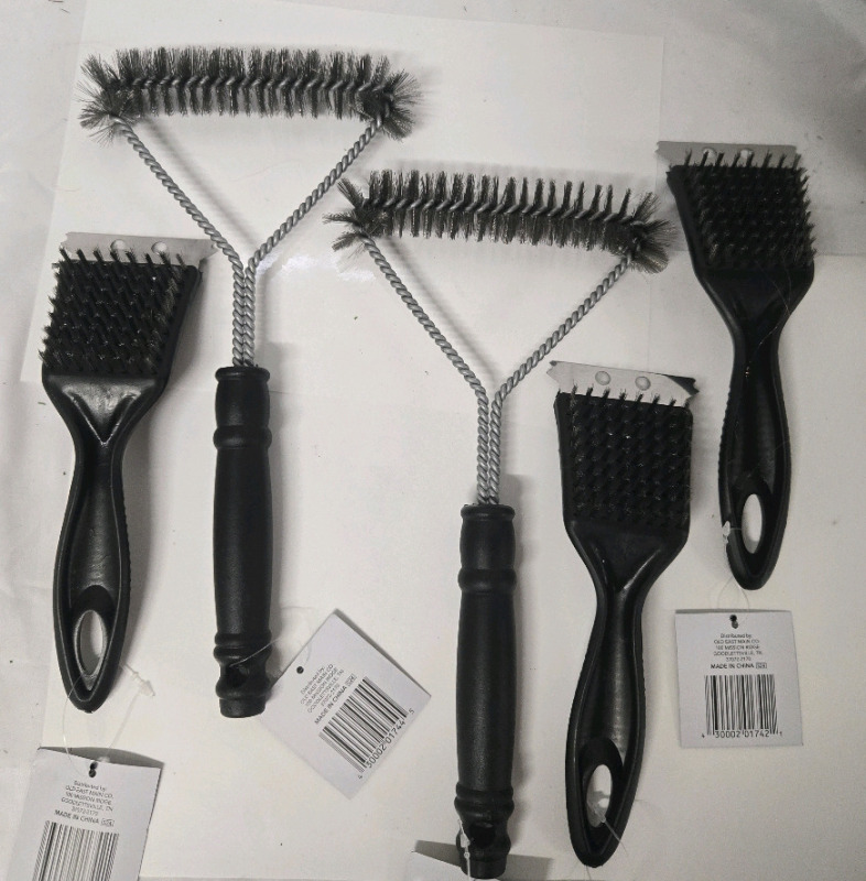 5 New | Barbecue Cleaning Tools Lot | Includes Wire Brushes