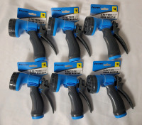New - Six (6) Belstrom 8-Pattern Garden Hose Nozzles .
