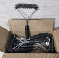 New - Six (6) Flame Glo Grilling BBQ Wire Grill Brush . Measures 6" wide & 11.5" long