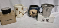 New Coffee & Tea Accessories- Mugs, Pods, Dowan Tea Strainer & Culikem Espresso Hand Tamper