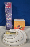 3 New | Kitchen Lot Includes; 3 Tier Cake Plate, Silicone Fruit Savers, & Cliclak Mop kit W/ Refills