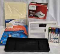 New Office Lot - Storage Lock Box, File Folders, Tray, Envelopes +