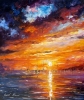 New LEONID AFREMOV Custom Made Oil Painting Recreation "Across the Ocean" 20" x 24" with Certificate of Authenticity.