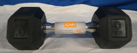 New | Cap 10Lbs Coated Rubber Dumbell For Weight Training